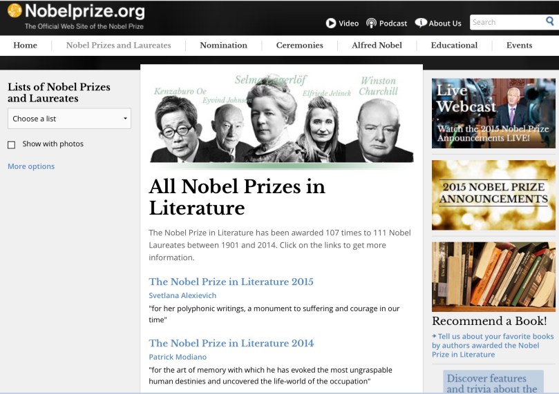 http://www.nobelprize.org/nobel_prizes/literature/laureates/index.html